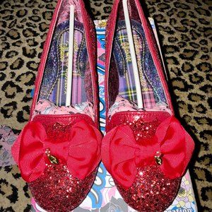 IRREGULAR CHOICE Sulu RED RED Bling Bling flats!